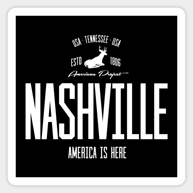 USA, America, Nashville, Tennessee Sticker by NEFT PROJECT